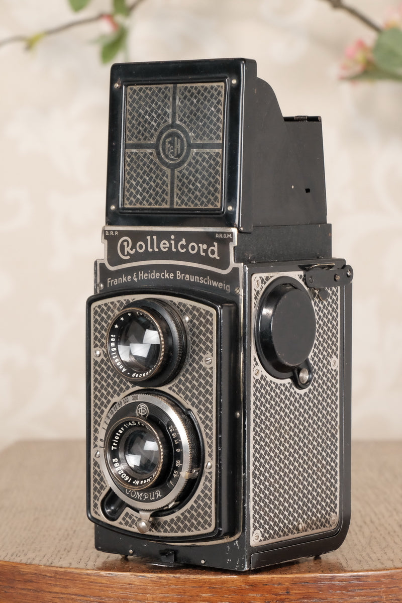 1935 Art-Deco Nickel-plated Rolleicord CLA’d, Freshley Serviced! - Frank & Heidecke- Petrakla Classic Cameras