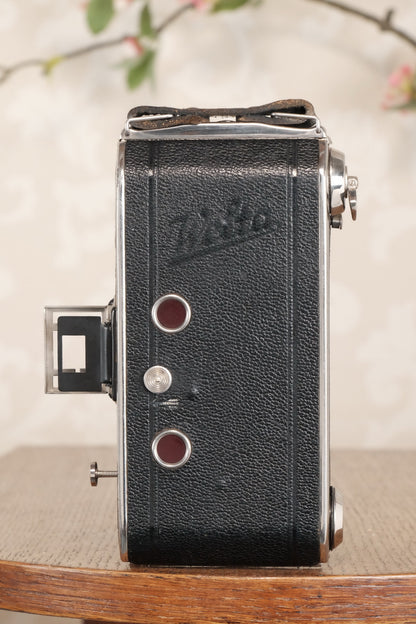 Superb! 1937 Welta Trio 6x9 / 6x4.5 Medium Format Folder, original (and rare) reduction mask, Freshly Serviced, CLA'd! - Zeiss-Ikon- Petrakla Classic Cameras