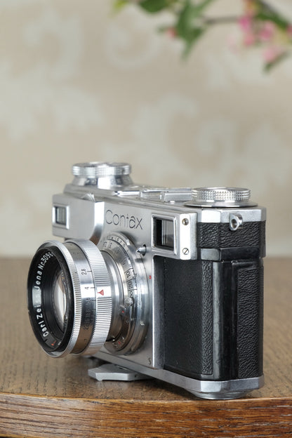 Excellent! 1937 Zeiss Ikon Contax II, CLA'd, Freshly Serviced! - Zeiss-Ikon- Petrakla Classic Cameras