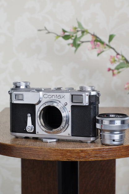 Excellent! 1937 Zeiss Ikon Contax II, CLA'd, Freshly Serviced! - Zeiss-Ikon- Petrakla Classic Cameras