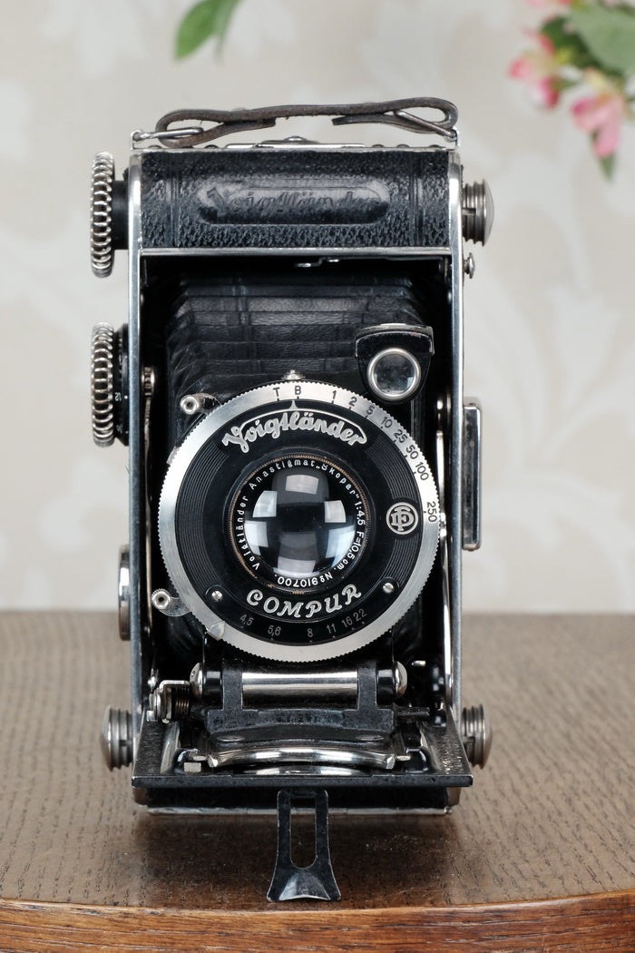 1935 Voigtlander Inos II 6x9 Folder. CLA’d, Freshly Serviced! - Voigtlander- Petrakla Classic Cameras