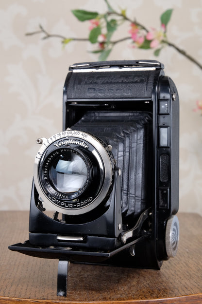 1936 Voigtlander Bessa Rangefinder with HELIAR LENS! 6x9, Freshly Serviced, CLA'd.