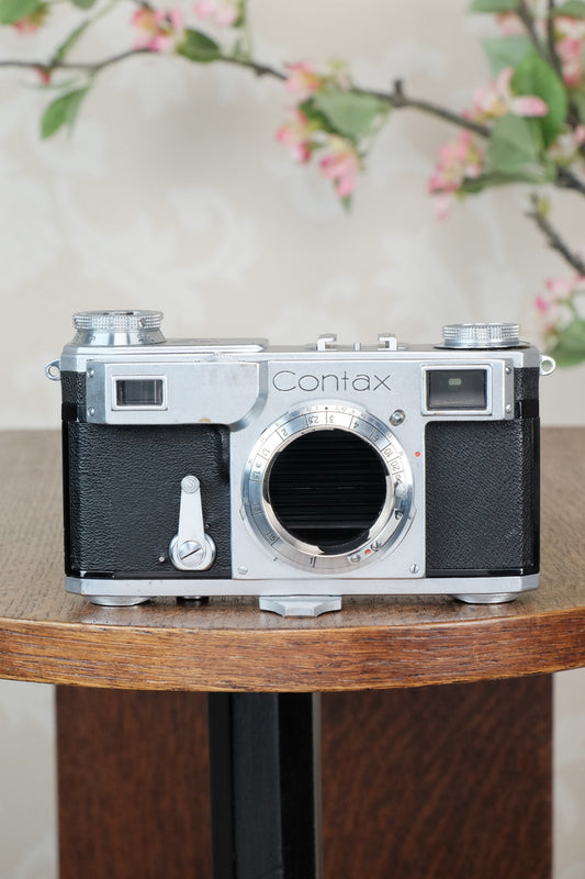 1939 Zeiss Ikon Contax II Body, CLA'd, Freshly Serviced! - Zeiss-Ikon- Petrakla Classic Cameras