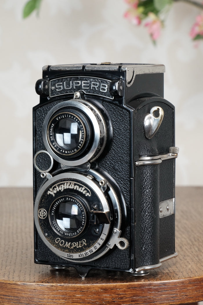 1934 Voigtlander 6x6 Superb TLR, the desirable model with “big ears”, CLA'd, Freshly Serviced! - Voigtlander- Petrakla Classic Cameras