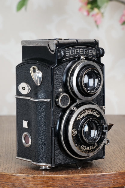 1934 Voigtlander 6x6 Superb TLR, the desirable model with “big ears”, CLA'd, Freshly Serviced! - Voigtlander- Petrakla Classic Cameras