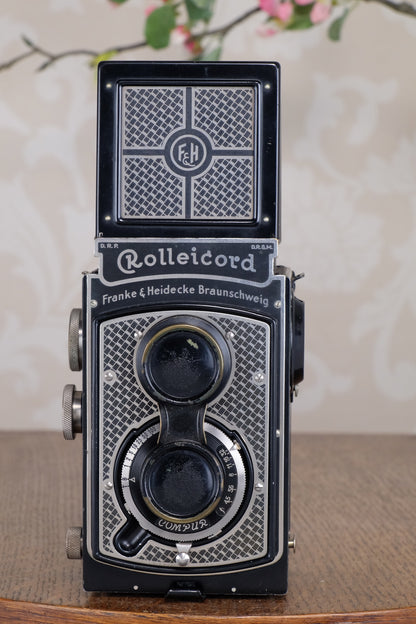 1934 Art-Deco Nickel-plated Rolleicord CLA’d, Freshly Serviced!