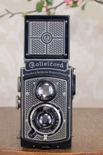 1934 Art-Deco Nickel-plated Rolleicord CLA’d, Freshly Serviced!