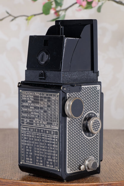 1934 Art-Deco Nickel-plated Rolleicord CLA’d, Freshly Serviced!