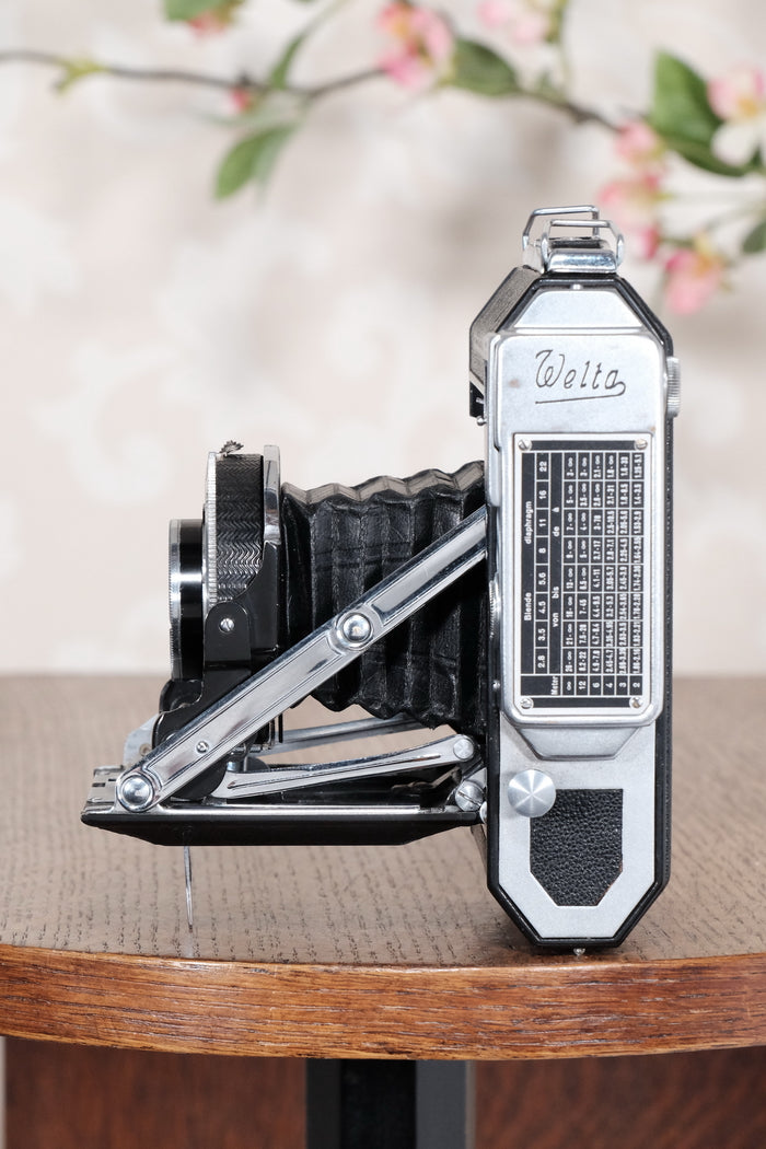 1937 WELTA WELTUR, CLA’d 6x6 Medium format, Coupled Rangefinder Camera, FRESHLY SERVICED! - Welta- Petrakla Classic Cameras