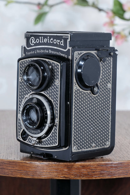 1935 Art-Deco Nickel-plated Rolleicord  CLA's, Freshly Serviced! - Frank & Heidecke- Petrakla Classic Cameras