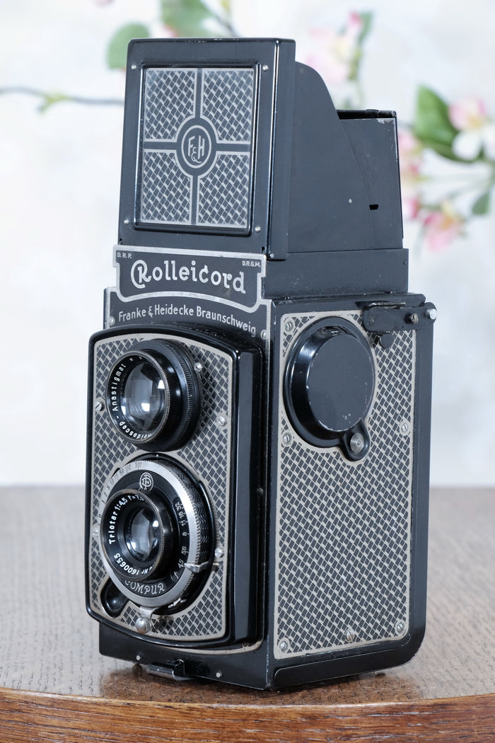 1935 Art-Deco Nickel-plated Rolleicord  CLA's, Freshly Serviced! - Frank & Heidecke- Petrakla Classic Cameras