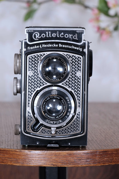 1935 Art-Deco Nickel-plated Rolleicord  CLA's, Freshly Serviced! - Frank & Heidecke- Petrakla Classic Cameras