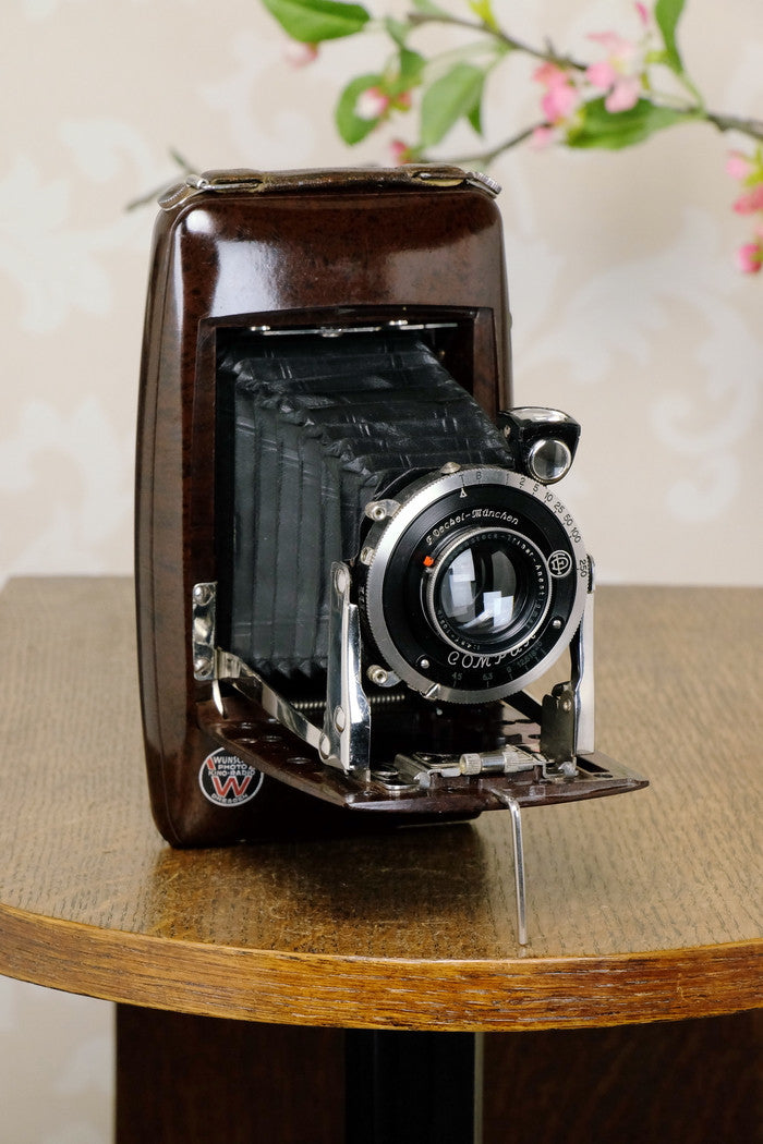 SUPERB! Rare 1935 Ebner 6x9 Brown Bakelite Art Deco Camera, CLA‘d - Ebner- Petrakla Classic Cameras