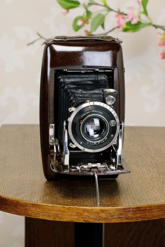 SUPERB! Rare 1935 Ebner 6x9 Brown Bakelite Art Deco Camera, CLA‘d - Ebner- Petrakla Classic Cameras