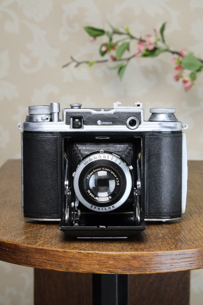 1949 ENSIGN COMMANDO 6x6 / 6X4.5 coupled Rangefinder Camera, FRESHLY SERVICED! - Ensign- Petrakla Classic Cameras