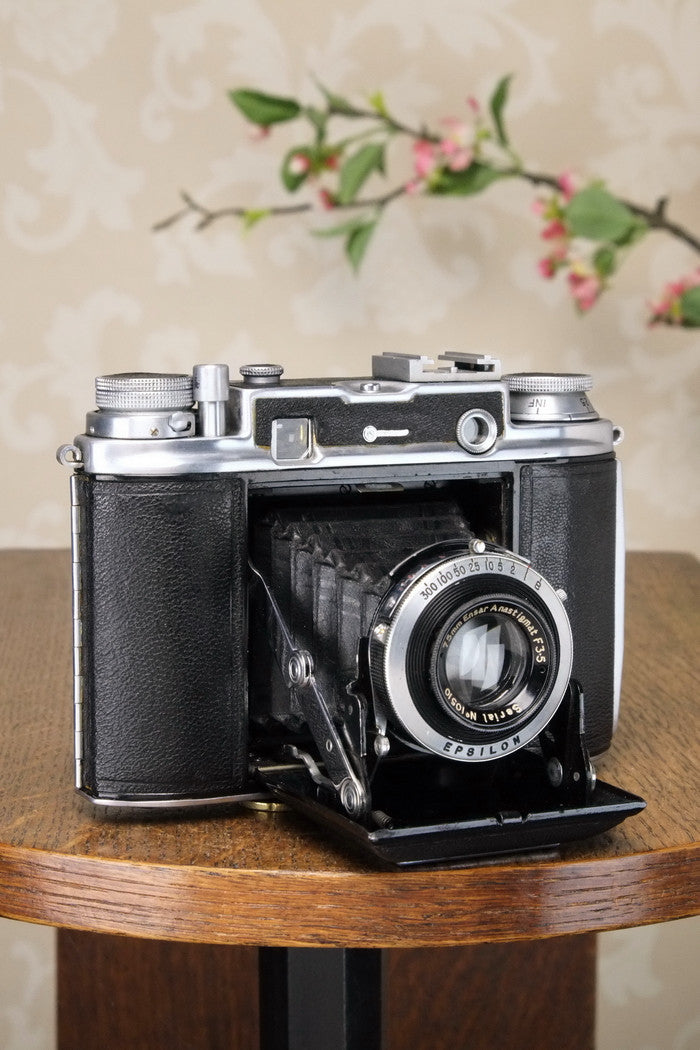 1949 ENSIGN COMMANDO 6x6 / 6X4.5 coupled Rangefinder Camera, FRESHLY SERVICED! - Ensign- Petrakla Classic Cameras