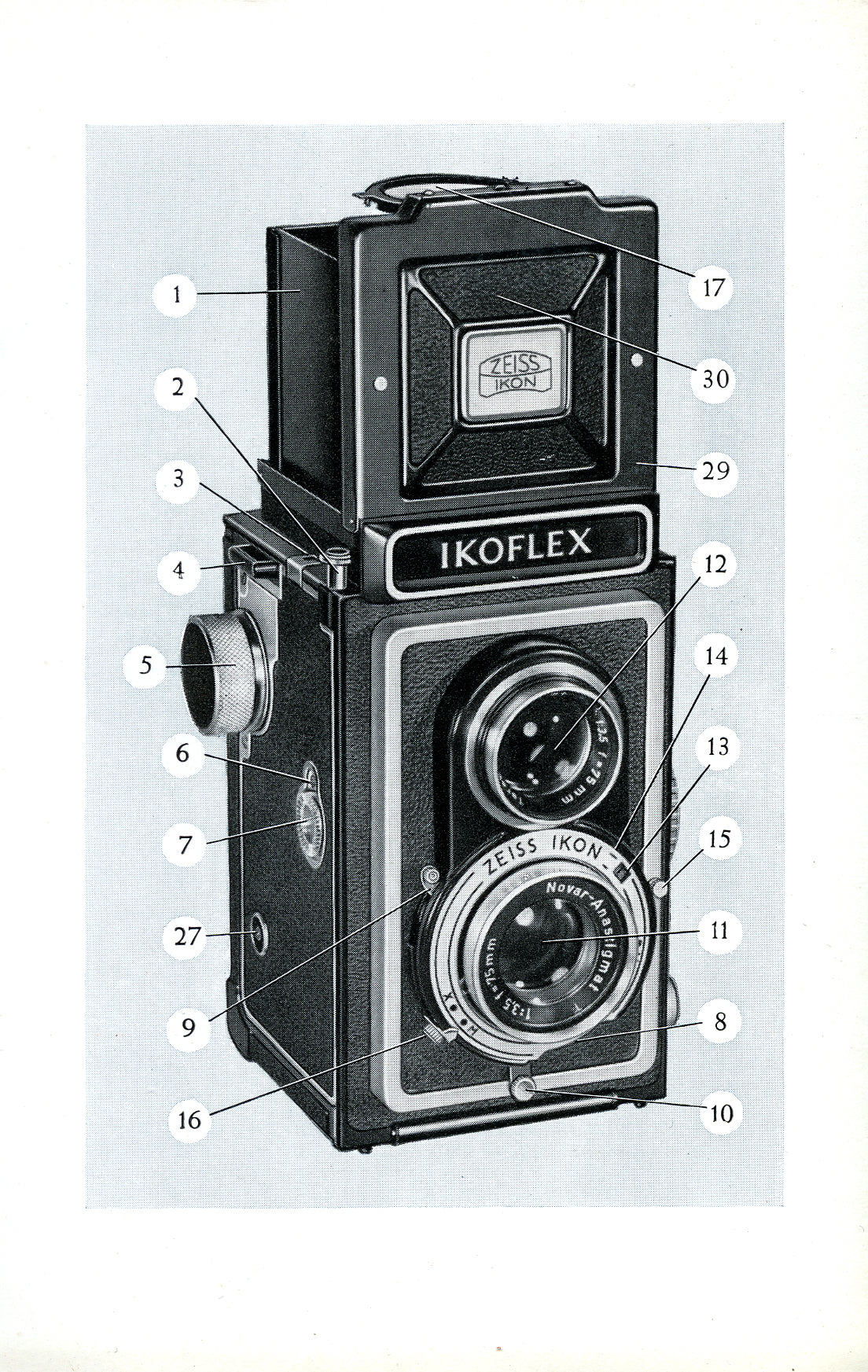 Ikoflex Ia Instruction book (Stuttgart) (Original). Free Shipping! - Zeiss-Ikon- Petrakla Classic Cameras