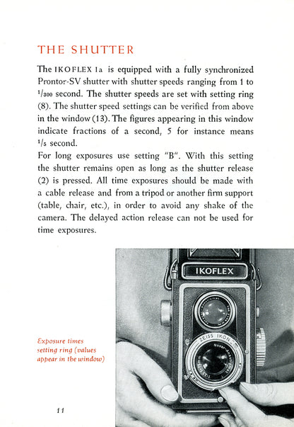 Ikoflex Ia Instruction book (Stuttgart). PDF DOWNLOAD! - Zeiss-Ikon- Petrakla Classic Cameras