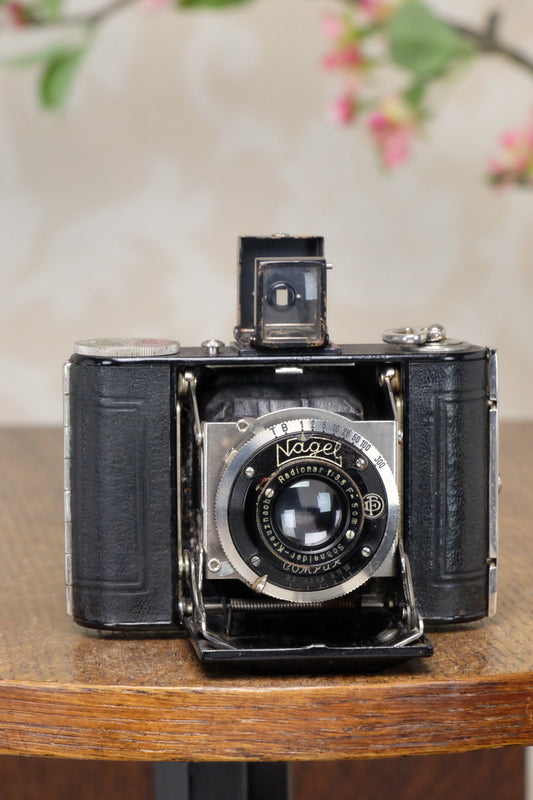 1931 Nagel Vollenda, German folding camera. Freshly Serviced! - Nagel- Petrakla Classic Cameras