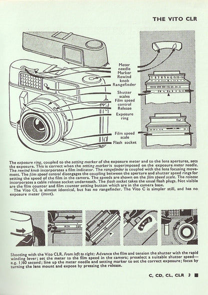 Voigtlander Vito Guide (Automatic, B, BL, BR, C, CD, CL, CLR, I, II, IIa, III). (Original) Free Shipping! - Voigtlander- Petrakla Classic Cameras