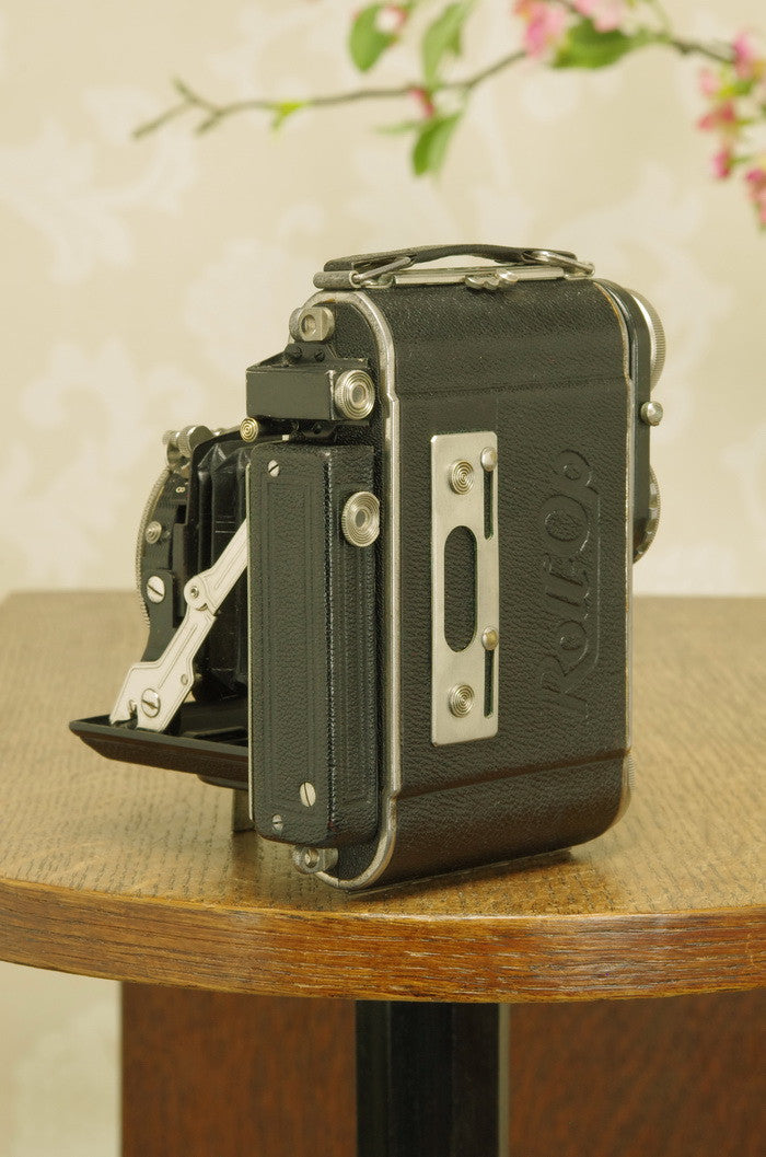 1939 PLAUBEL ROLL-OP! 6x4.5 COUPLED RANGEFINDER CAMERA. CLA’d, Freshly Serviced! - Plaubel- Petrakla Classic Cameras