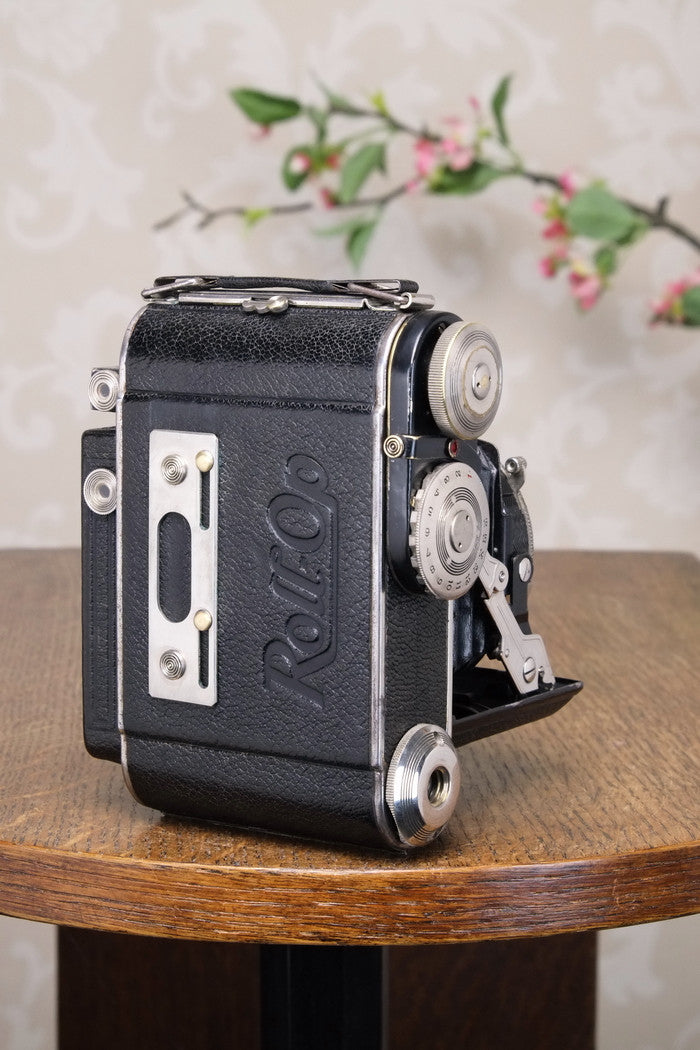 Excellent! 1939 PLAUBEL ROLL-OP! 6x4.5 COUPLED RANGEFINDER CAMERA. Freshly Serviced! - Plaubel- Petrakla Classic Cameras