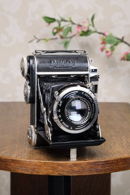 Excellent! 1939 PLAUBEL ROLL-OP! 6x4.5 COUPLED RANGEFINDER CAMERA. Freshly Serviced! - Plaubel- Petrakla Classic Cameras