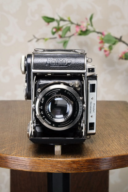 Excellent! 1939 PLAUBEL ROLL-OP! 6x4.5 COUPLED RANGEFINDER CAMERA. Freshly Serviced! - Plaubel- Petrakla Classic Cameras