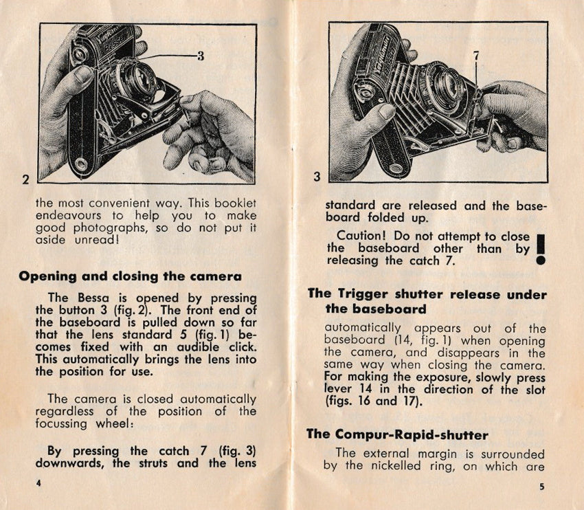 Voigtlander Bessa with Rangefinder Instruction book (original) Free Shipping! - Voigtlander- Petrakla Classic Cameras