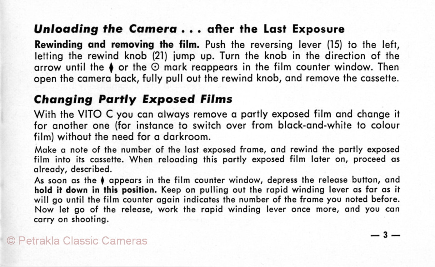 Voigtlander Vito C, Instructions for use. PDF DOWNLOAD! - Voigtlander- Petrakla Classic Cameras