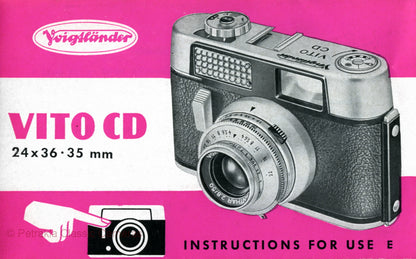 Voigtlander Vito CD, Instructions for use. PDF DOWNLOAD! - Voigtlander- Petrakla Classic Cameras