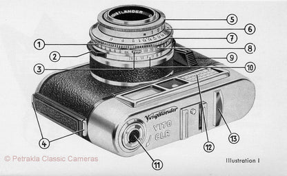 Voigtlander Vito CL CLR, Instructions for use. PDF DOWNLOAD! - Voigtlander- Petrakla Classic Cameras