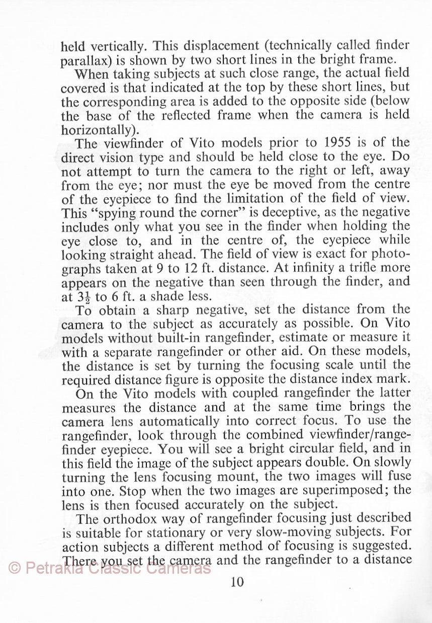 Voigtlander Vito Guide, 90 pages. (Automatic, B, BL, BR, C, CD, CL, CLR, I, II, IIa, III). PDF DOWNLOAD! - Voigtlander- Petrakla Classic Cameras