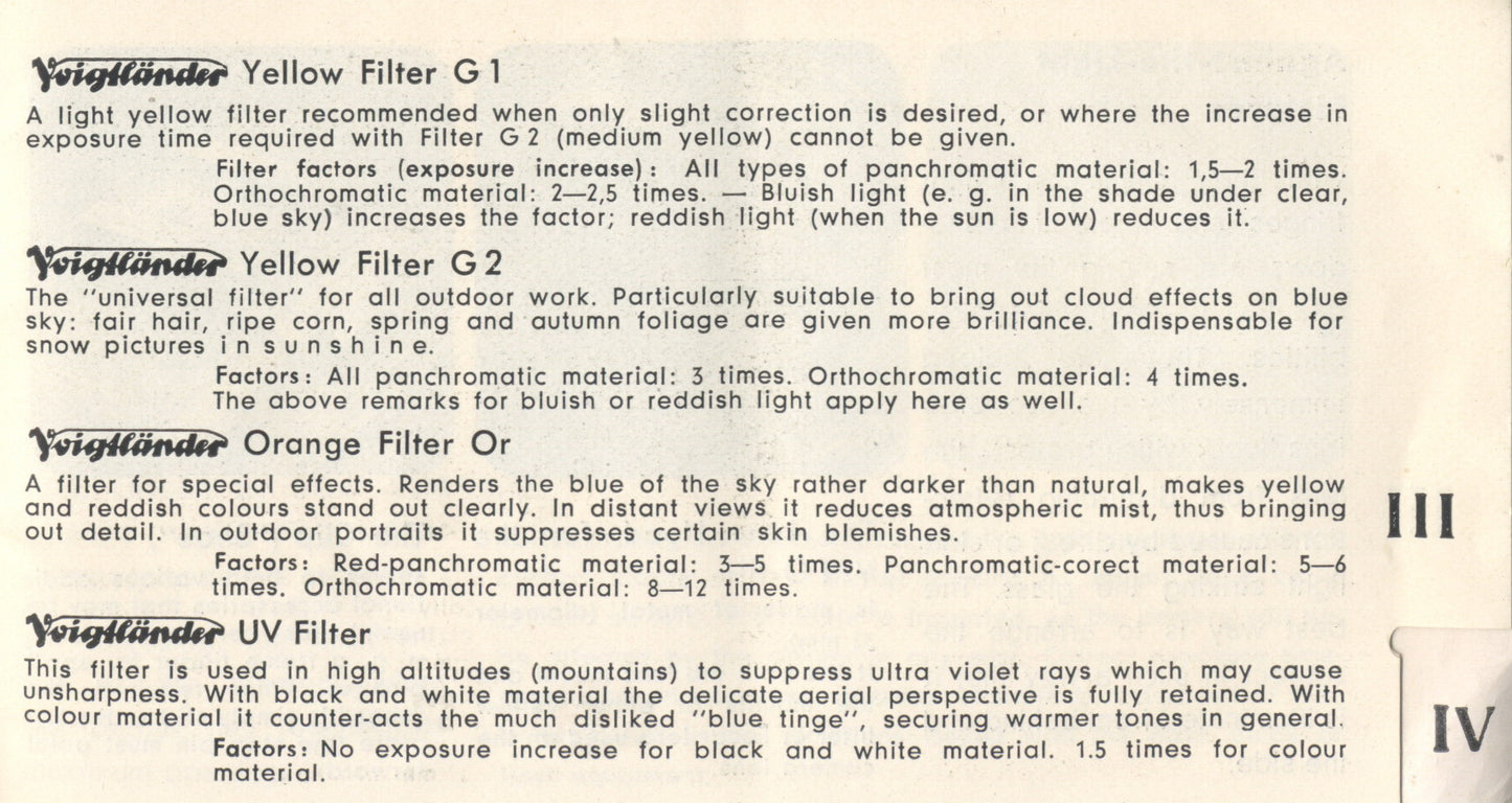 Voigtlander Vito III 35mm Instruction book (original). Free Shipping! - Voigtlander- Petrakla Classic Cameras