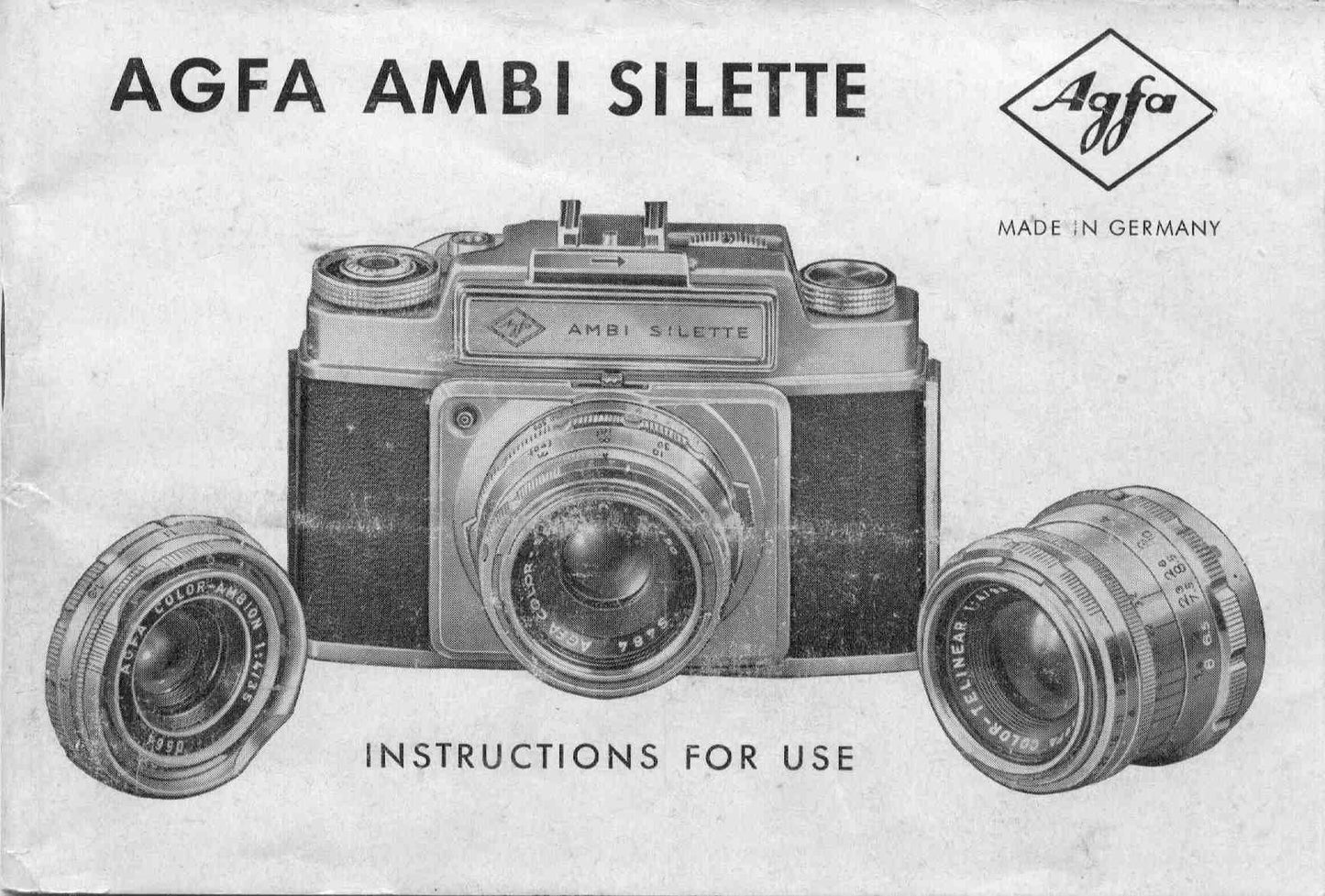 Agfa Ambi Silette, Instructions for use. - Agfa- Petrakla Classic Cameras