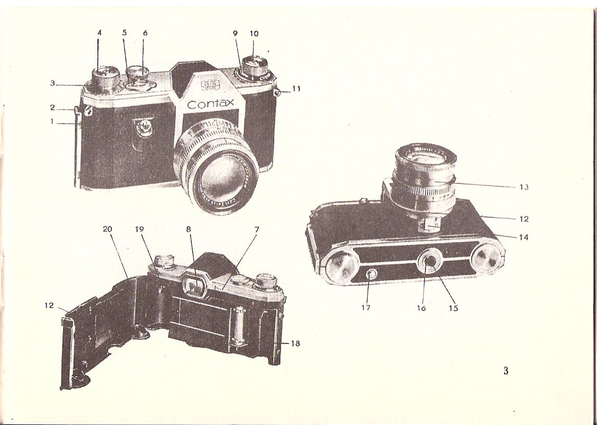 Instructions for using the Contax S & D, English, (original) Free Shipping! - Zeiss-Ikon- Petrakla Classic Cameras