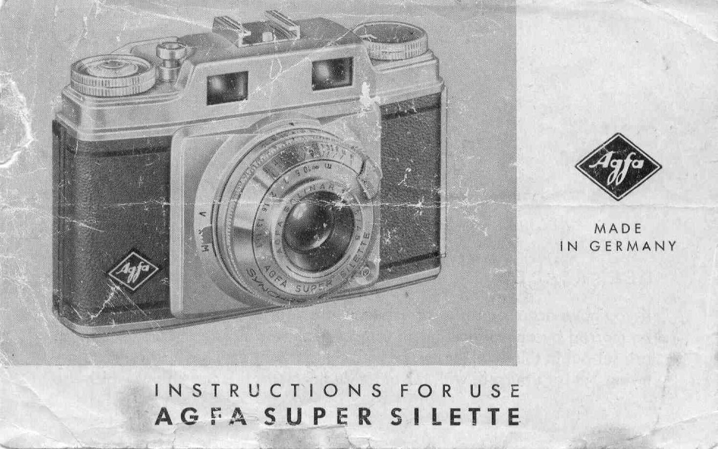 Agfa Super Silette, instructions for use. - Agfa- Petrakla Classic Cameras